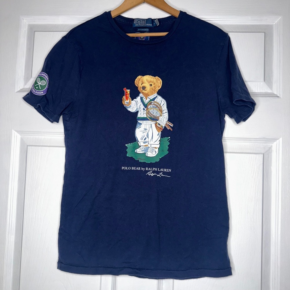 Ralph Lauren Polo Bear Tennis T Shirt Size Medium